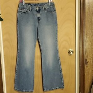 Levi 's 514 flared leg jean in a size 9 jr. M. length.   Vintage excellent used.